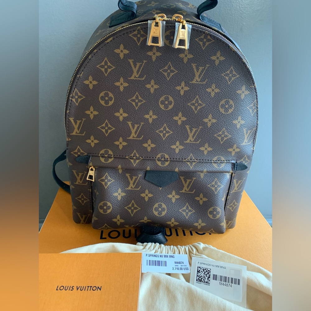 Louis Vuitton Palm Springs Monogram MM Black Backpack